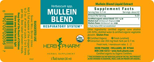 Foto 2 | Extracto Líquido, Mezcla De Gordolobo Herb Pharm, 30 Ml, Para Uso Respiratorio - Venta Internacional.