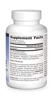 Foto 3 | Cápsulas Vegetarianas Serrapeptase 120 De Supplement Source Naturals - Venta Internacional.