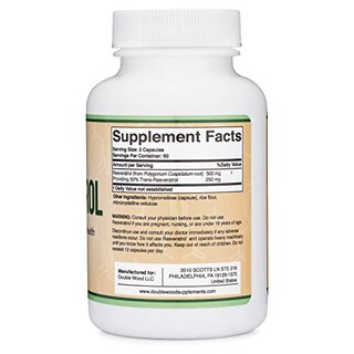 Foto 2 | Suplemento Double Wood Resveratrol 500 Mg 120 Cápsulas - Venta Internacional.