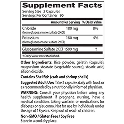 Foto 8 pulgar | Sulfato De Glucosamina Supplement Doctor's Best, 750 Mg, 180 Tabletas - Venta Internacional.