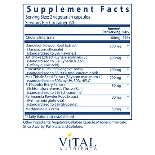 Foto 3 pulgar | Suplemento Vital Nutrients Liver Support 120 Cápsulas - Venta Internacional.
