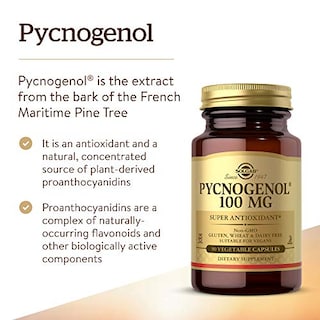 Foto 3 | Suplemento Solgar Pycnogenol 100 Mg 30 Cápsulas Vegetales - Venta Internacional.