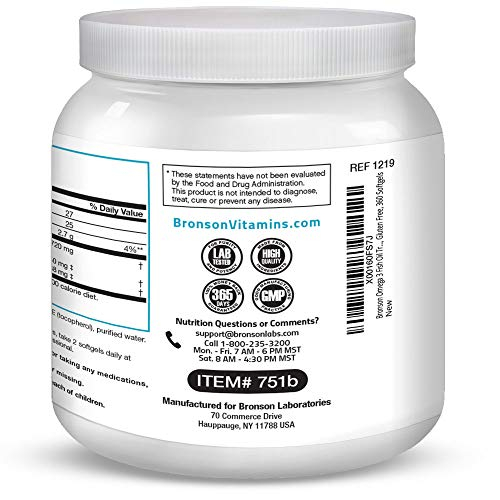 Foto 7 pulgar | Aceite De Pescado Bronson Omega 3 Triple Strength 2720 Mg 1900 Mg Epa 1 - Venta Internacional.