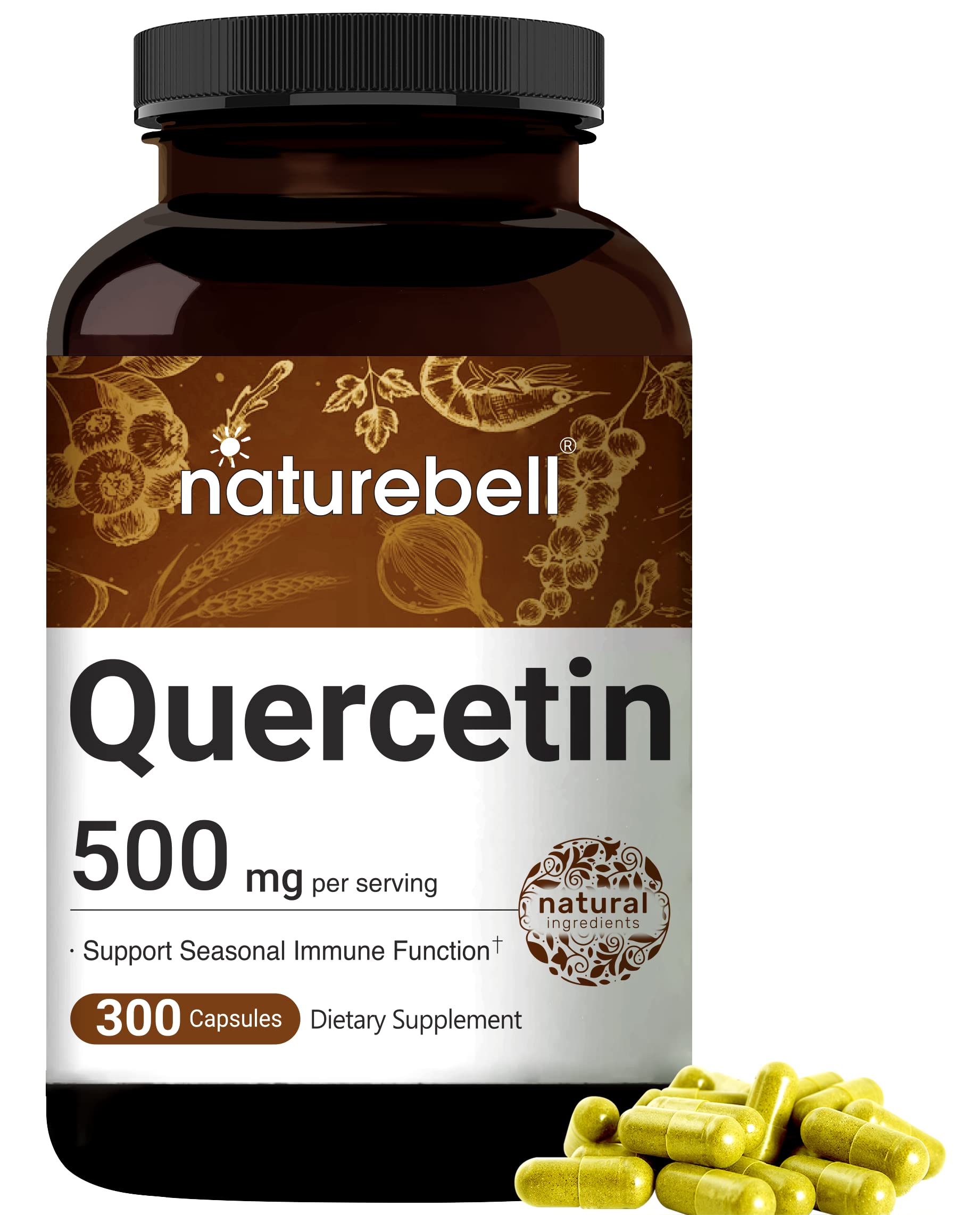 Foto 2 pulgar | Suplemento Naturebell Quercetina 500 Mg 300 Cápsulas - Venta Internacional.