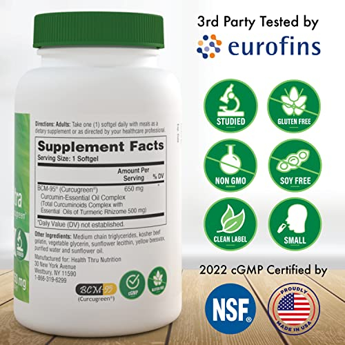 Foto 3 pulgar | Suplemento Health Thru Nutrition Curcu-gel 650 Mg Bcm-95  - Venta Internacional.