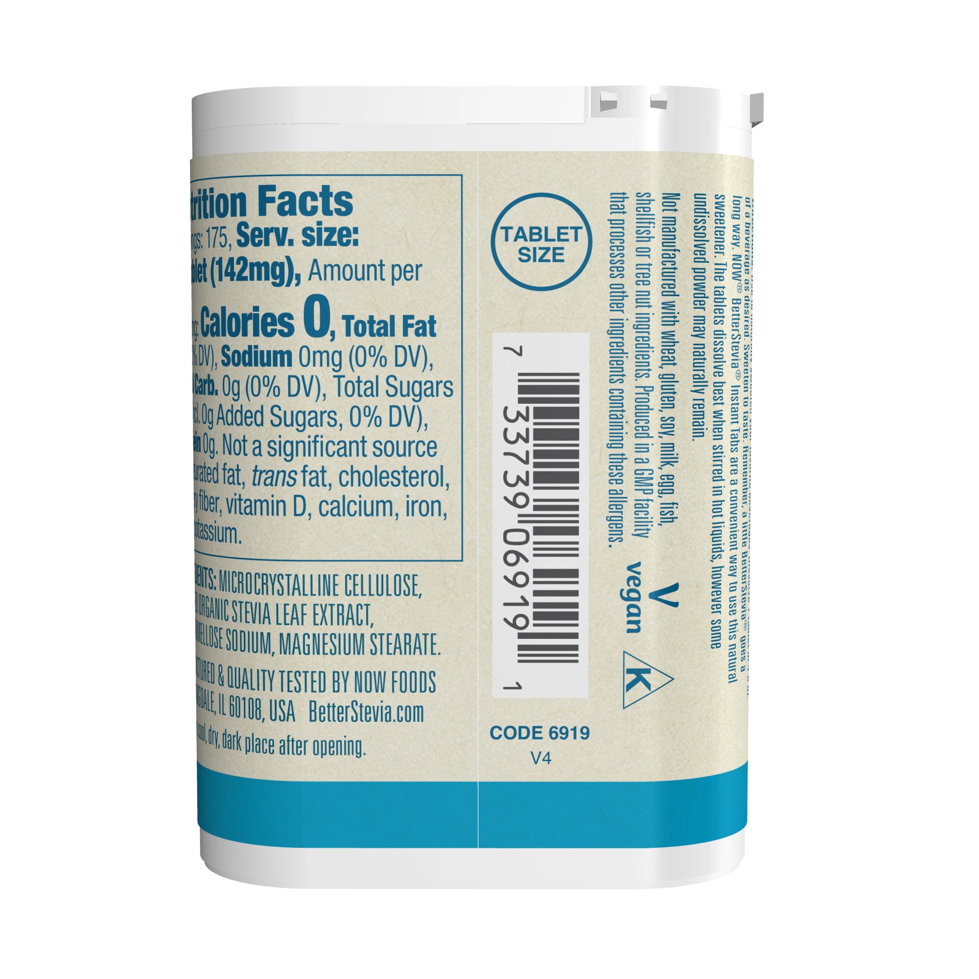 Foto 5 pulgar | Sweetener Now Foods Better Stevia Instant Tabs 175 Comprimidos - Venta Internacional.