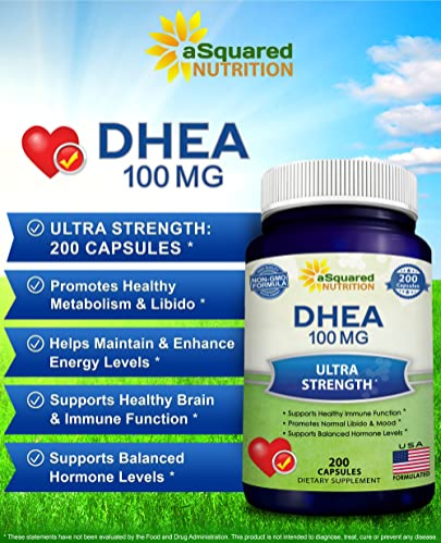 Foto 3 pulgar | Suplemento De Dhea Asquared Nutrition 100 Mg Max Strength 200 Ca - Venta Internacional.