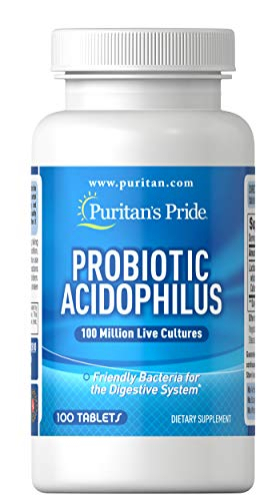 Foto 1 | Suplemento Acidophilus Probiótico Puritan's Pride 100 Comprimidos - Venta Internacional.