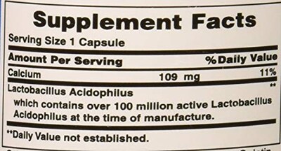Foto 7 | Suplemento Acidophilus Probiótico Puritan's Pride 100 Comprimidos - Venta Internacional.