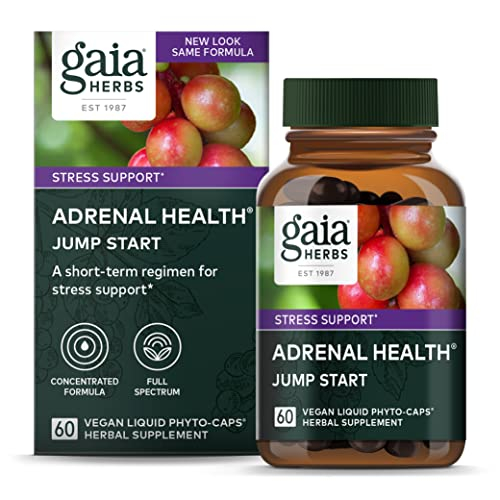 Suplemento Gaia Herbs Adrenal Health Jump Start 60 Cápsulas - Venta Internacional.
