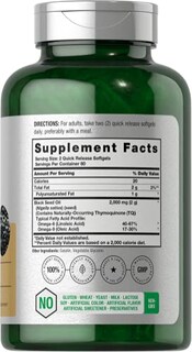 Foto 2 | Suplemento De Aceite De Semilla Negra Horbäach 2000 Mg 120 Cápsulas De Gelatina Blanda - Venta Internacional.