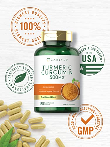 Foto 6 pulgar | Suplemento De Curcumina De Cúrcuma Carlyle 500 Mg 180 Cápsulas - Venta Internacional.