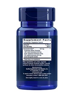 Foto 2 | Suplemento Life Extension Resveratrol Elite 60 Cápsulas - Venta Internacional.