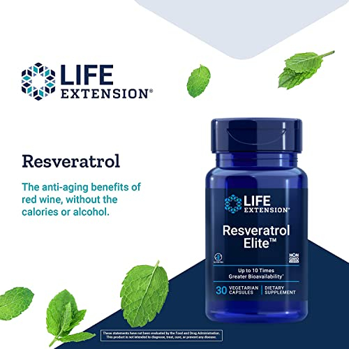 Foto 4 | Suplemento Life Extension Resveratrol Elite 60 Cápsulas - Venta Internacional.