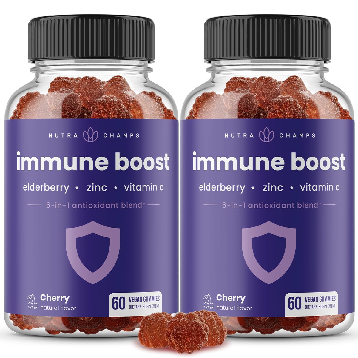 Gomitas Nutrachamps 6 En 1 Para Apoyar El Sistema Inmunitario Con Saúco Y Zinc - Venta Internacional.