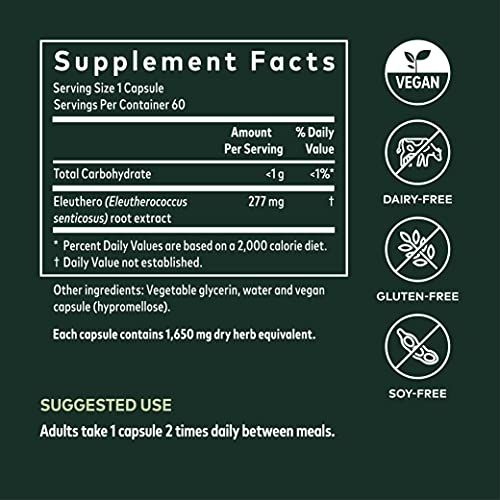 Foto 5 | Suplemento Gaia Herbs Eleuthero Root Energy 60 Cápsulas Veganas - Venta Internacional.
