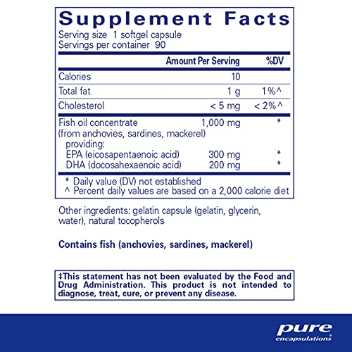 Foto 3 pulgar | Suplemento Pure Encapsulations Epa/dha Essentials 90 Cápsulas Blandas - Venta Internacional.