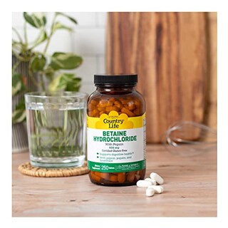 Foto 5 | Suplemento De Clorhidrato De Betaína Country Life Con Pepsina 600 Mg - Venta Internacional.
