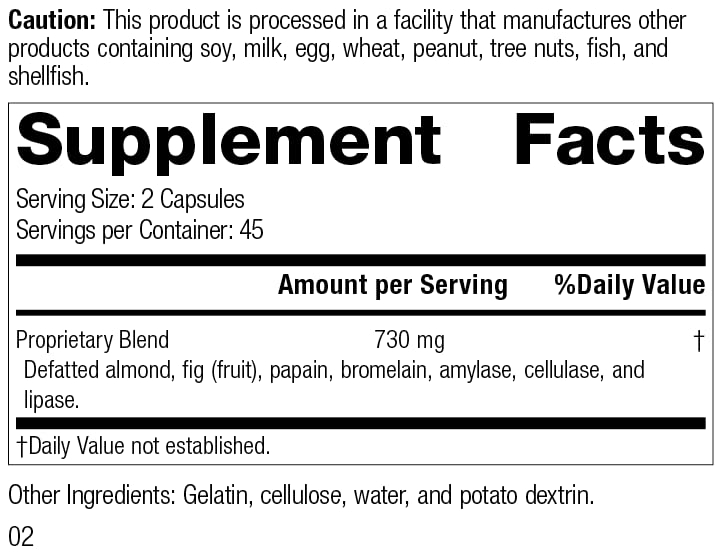 Foto 3 pulgar | Suplemento Standard Process Zymex Ii 90 Cápsulas - Venta Internacional.