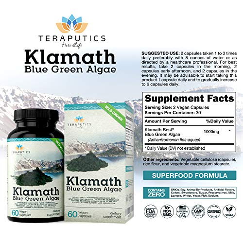 Foto 3 pulgar | Suplemento Teraputics Premium Klamath Blue Green Algae 500 Mg - Venta Internacional.