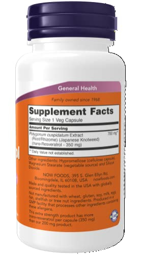 Foto 3 pulgar | Supplement Now Resveratrol 350 Mg Extra Strength 60 Cápsulas - Venta Internacional.