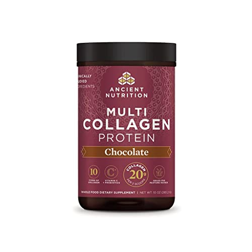 Foto 2 pulgar | Proteína De Colágeno En Polvo Ancient Nutrition Chocolate 300 Ml - Venta Internacional.