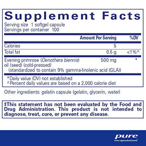 Foto 3 pulgar | Suplemento De Aceite De Onagra Pure Encapsulations E.p.o. 1 - Venta Internacional.