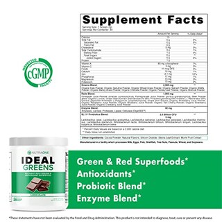 Foto 2 | Suplemento Nutraone Ideal Greens, Superalimento Antioxidante, 300 G - Venta Internacional.