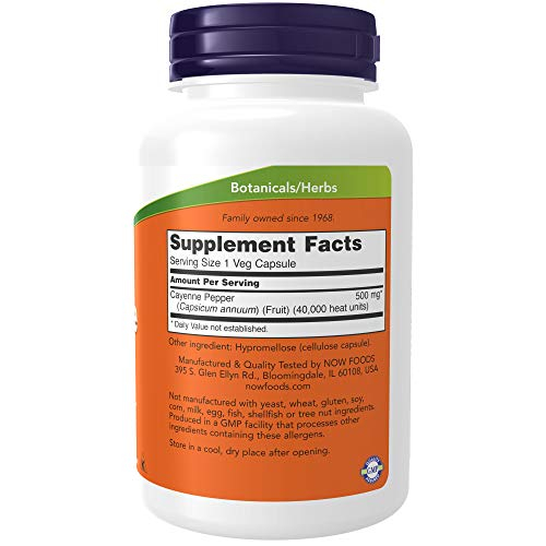 Foto 3 pulgar | Supplements Now Cayena (capsicum Annuum) 500 Mg 250 Cápsulas Vegetales - Venta Internacional.