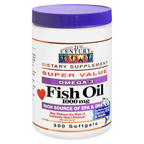 Suplemento De Cápsulas Blandas De Aceite De Pescado Del Siglo Xxi, 300 Cápsulas X 2 - Venta Internacional.