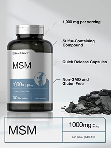 Foto 4 pulgar | Cápsulas De Suplemento Horbaach Msm 1000 Mg 250 Unidades - Venta Internacional.