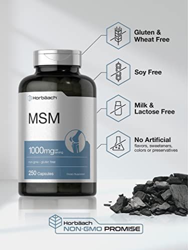 Foto 4 | Cápsulas De Suplemento Horbaach Msm 1000 Mg 250 Unidades - Venta Internacional.