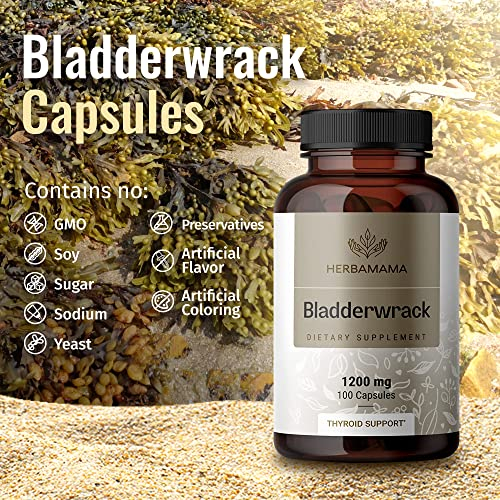 Foto 5 pulgar | Suplemento Herbamama Bladderwrack En Cápsulas 1200 Mg 100 Cápsulas - Venta Internacional.