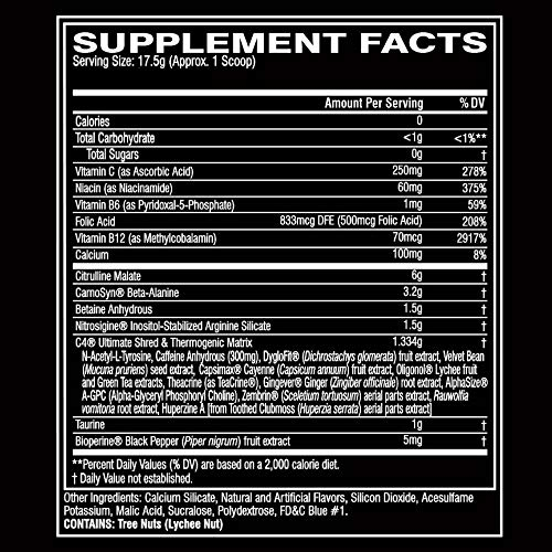 Foto 3 pulgar | Suplemento Cellucor C4 Ultimate Shred Para Antes Del Entrenamiento, 360 G - Venta Internacional.