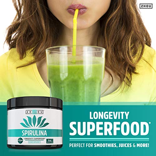Foto 5 pulgar | Suplemento Zhou De Espirulina En Polvo, 177 Ml, 48 Porciones, Vegano - Venta Internacional.