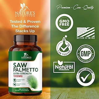 Foto 4 | Suplemento Nature's Nutrition Saw Palmetto 1000 Mg 120 Cápsulas - Venta Internacional.
