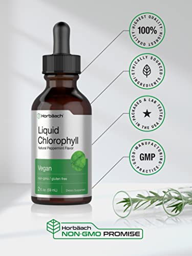 Foto 6 pulgar | Suplemento De Clorofila Líquida Horbaach, 60 Ml, Vegano, Sin Ogm - Venta Internacional.