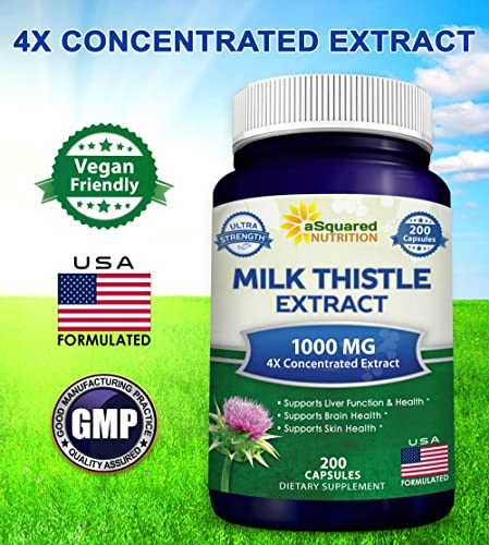 Foto 7 pulgar | Suplemento Squared Nutrition Milk Thistle 1000 Mg - 200 Cápsulas - Venta Internacional.