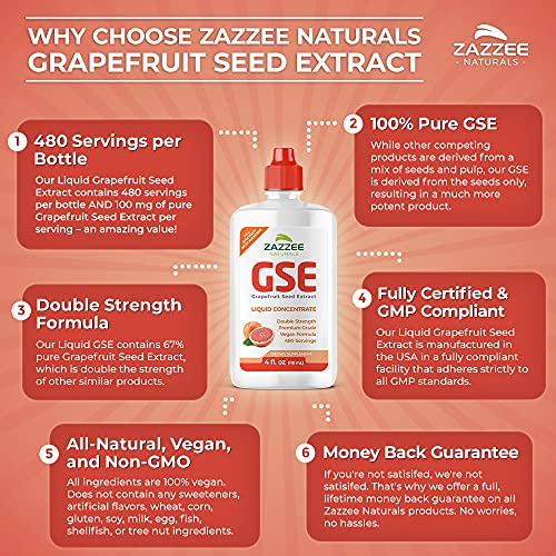 Foto 8 pulgar | Suplemento De Extracto De Semilla De Pomelo De Zazzee, 120 Ml, 2 Veces Más Potente - Venta Internacional.