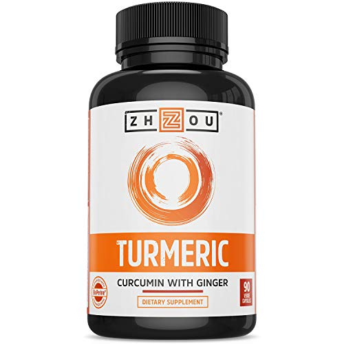 Suplemento Zhou: Cúrcuma, Curcumina Y Jengibre, 1800 Mg, 90 Cápsulas - Venta Internacional.