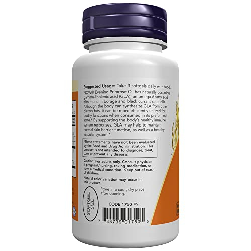 Foto 4 pulgar | Suplementa Now Aceite De Onagra 500 Mg Con Gla 100 Softgel - Venta Internacional.