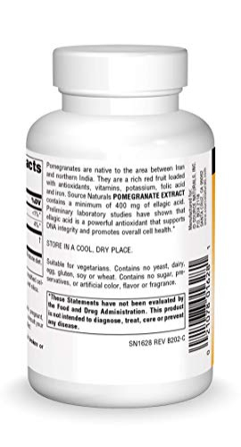 Foto 3 pulgar | Extracto De Granada Supplement Source Naturals 500 Mg - 120 T - Venta Internacional.