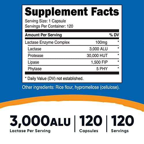 Foto 2 | Suplemento Nutricost Complejo Enzimático De Lactasa 3,000 Fcc Alu 12 - Venta Internacional.