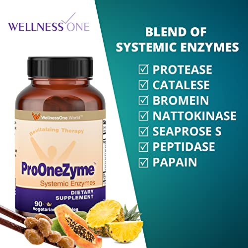 Foto 5 pulgar | Suplementos Wellnessone Pro-onezyme Systemic Enzyme 90 Cápsulas - Venta Internacional.