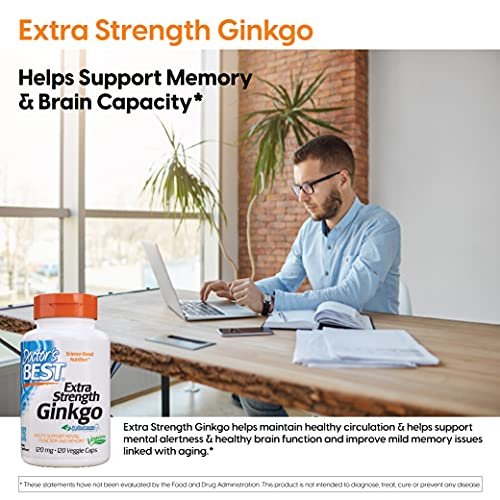 Foto 3 pulgar | Suplemento Doctor's Best De Ginkgo Extra Fuerte, 120 Mg, 120 Verduras - Venta Internacional.