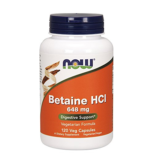 Foto 2 pulgar | Suplemento Now Betaína Hcl 648 Mg Con Pepsina 150 Mg 120 Cápsulas X2 - Venta Internacional.