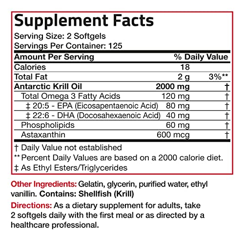 Foto 7 pulgar | Suplemento De Aceite De Krill Antártico Bronson 2000 Mg Con Omega-3 25 - Venta Internacional.
