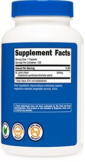 Foto 4 | Suplemento Nutricost: Cápsulas De Hierba De San Juan, 500 Mg, 120 Unidades - Venta Internacional.