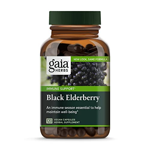 Foto 2 pulgar | Suplemento Gaia Herbs Black Elderberry 120 Cápsulas Veganas - Venta Internacional.