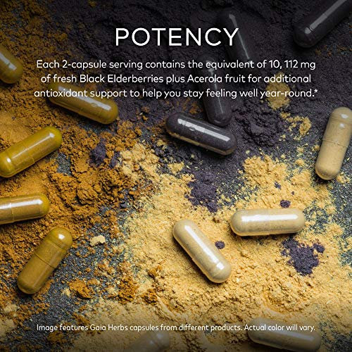 Foto 3 | Suplemento Gaia Herbs Black Elderberry 120 Cápsulas Veganas - Venta Internacional.